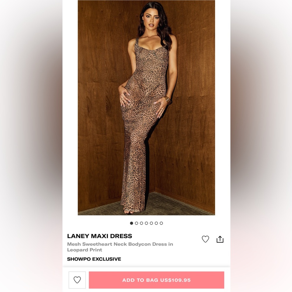 Showpo Laney Maxi Dress in Leopard Brown